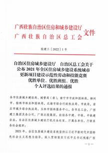 冶建公司獲區(qū)住建系統(tǒng)多項榮譽(yù)