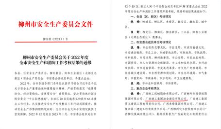 【喜訊】冶建公司2022年度這項工作獲評優(yōu)秀！